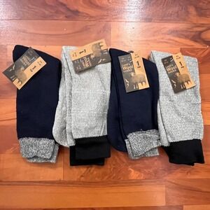 Lamb's Wool Socks Blue /Tan Men's Size 10-13 (4 Pairs)